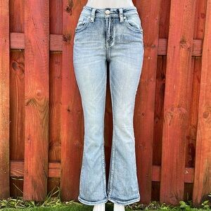 Fire & Rain Blue Flare & Wide Leg Jeans with Vintage Wash Size 13